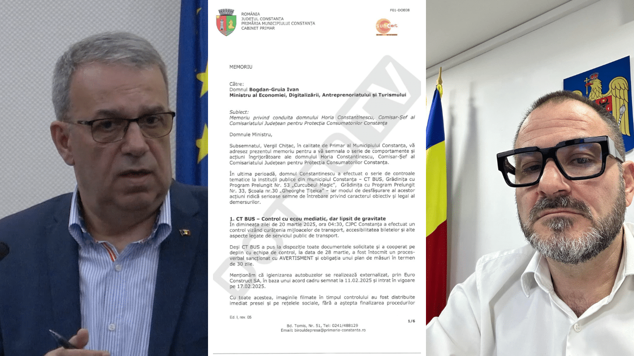 EXCLUSIV. Avem dovada! Vergil Chițac cere demiterea șefului OPC, Horia Constantinescu. Acuzații de abuz și hărțuire