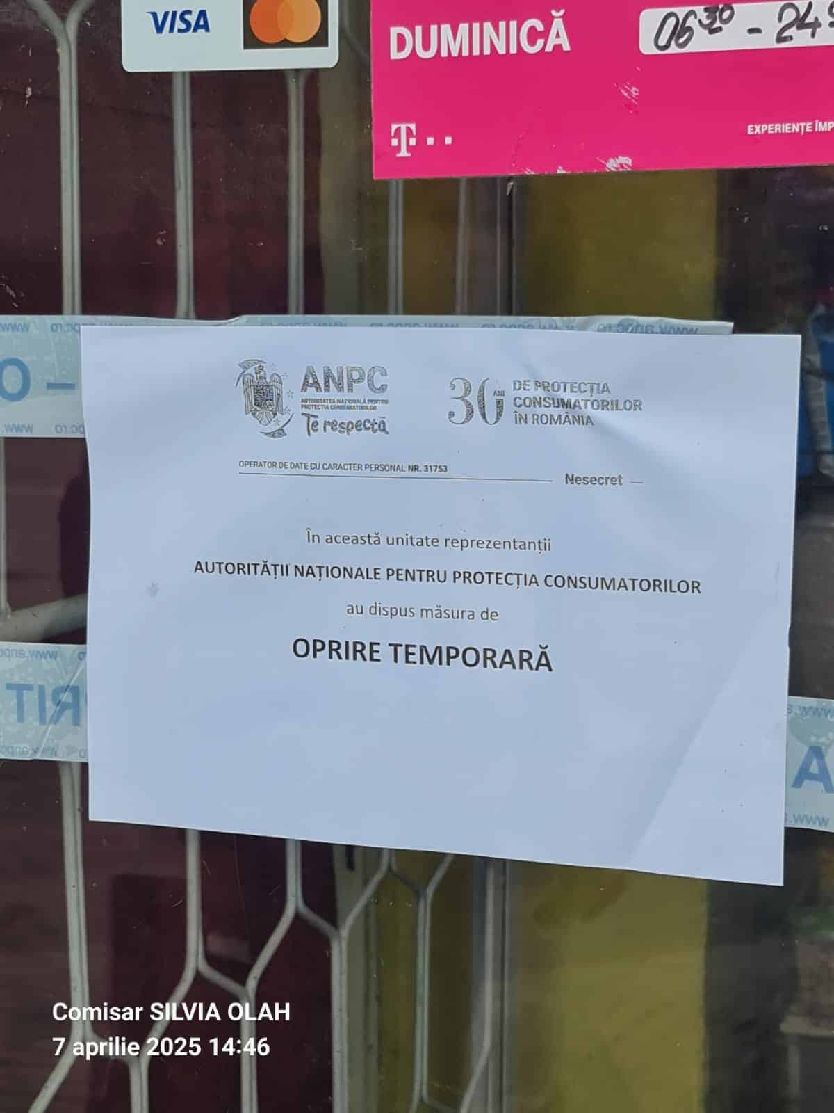 Magazin închis în urma unui control OPC: Produse expirate, frigidere murdare și condiții insalubre