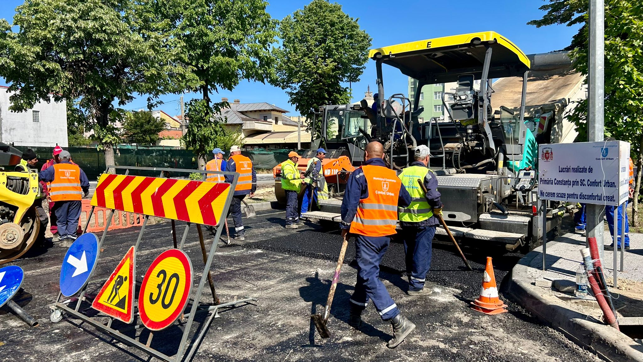 Restricții de trafic pe bulevardul Mamaia: se asfaltează între străzile Patriei și Ion Rațiu