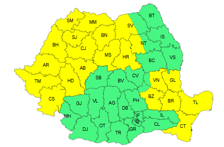 ANM: Dobrogea, sub cod galben de vânt