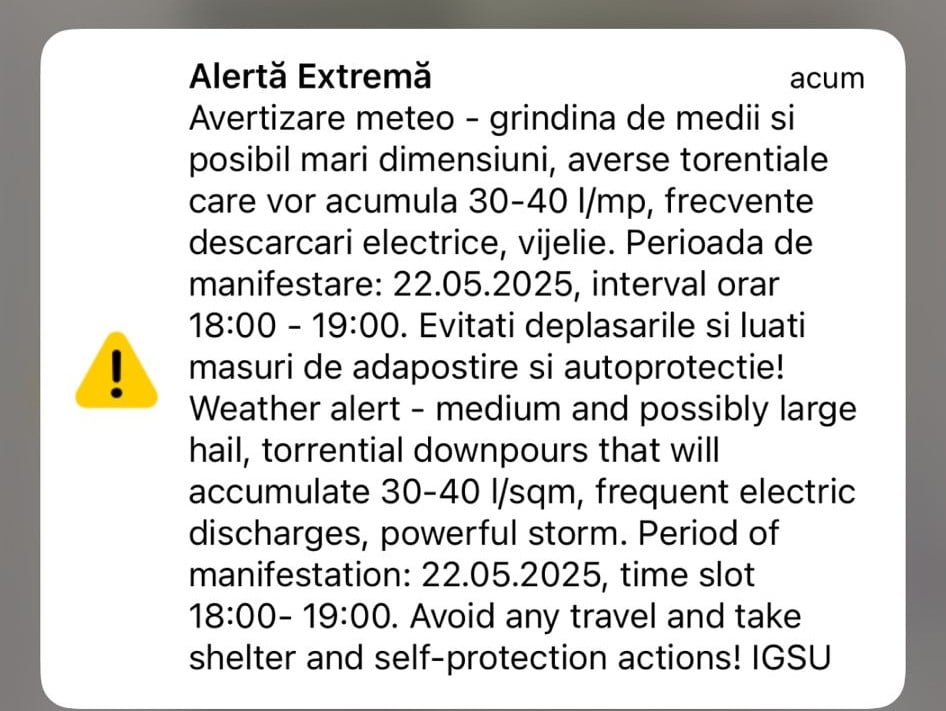 Furtuni violente în județul Tulcea: cod roșu în Măcin, Isaccea, Jijila și alte zone