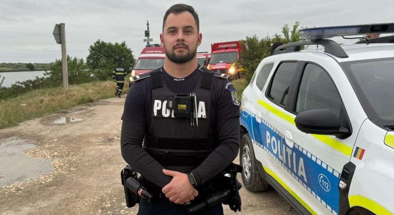 El este polițistul – erou care a salvat copilul de 9 ani căzut în Canalul Dunăre – Marea Neagră, la Medgidia