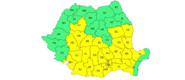 ANM: Alertă meteo! Dobrogea, sub cod galben de instabilitate atmosferică