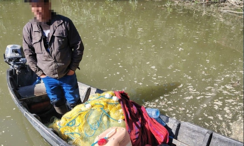Braconaj piscicol în Delta Dunării: Plase ilegale și 50 kg de pește, confiscate de polițiștii de frontieră