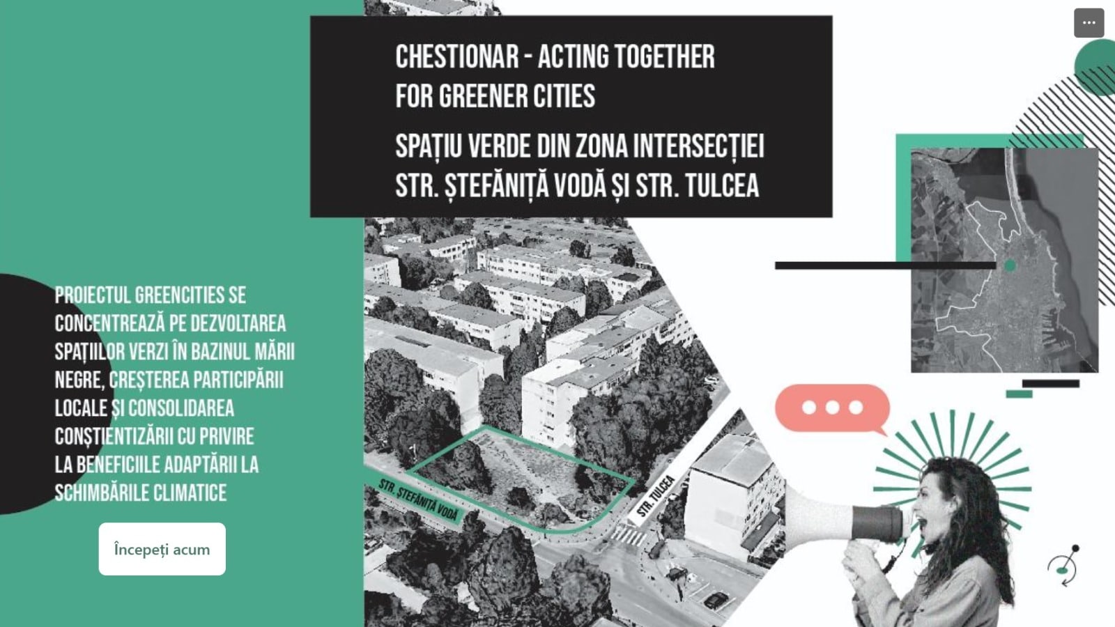 Primăria Constanța lansează chestionarul „Acting Together for Greener Cities” pentru mediu și calitatea vieții