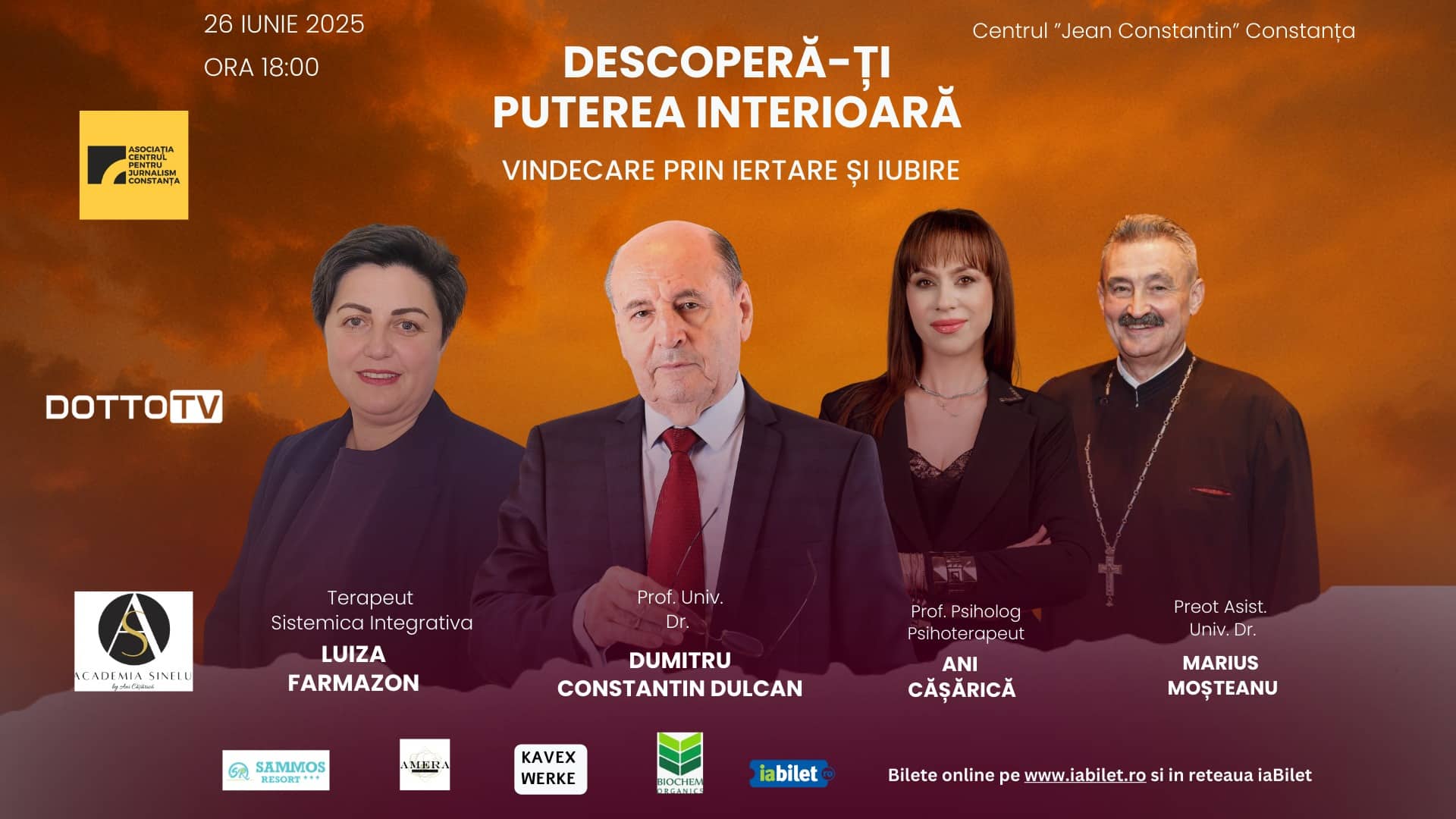 Descoperă-ți puterea interioară: Vindecare prin iertare și iubire, la Centrul „Jean Constantin”