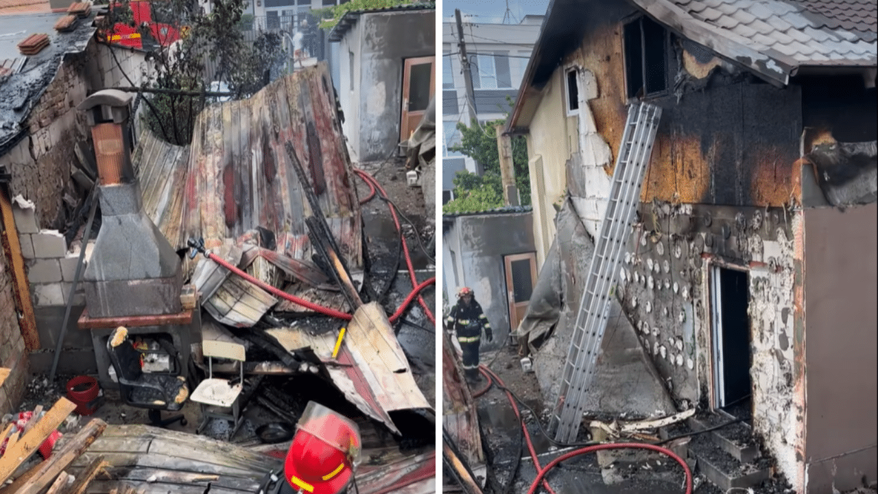 UPDATE. FOTO: Incendiu la anexa unei case din Murfatlar. Intervin pompierii