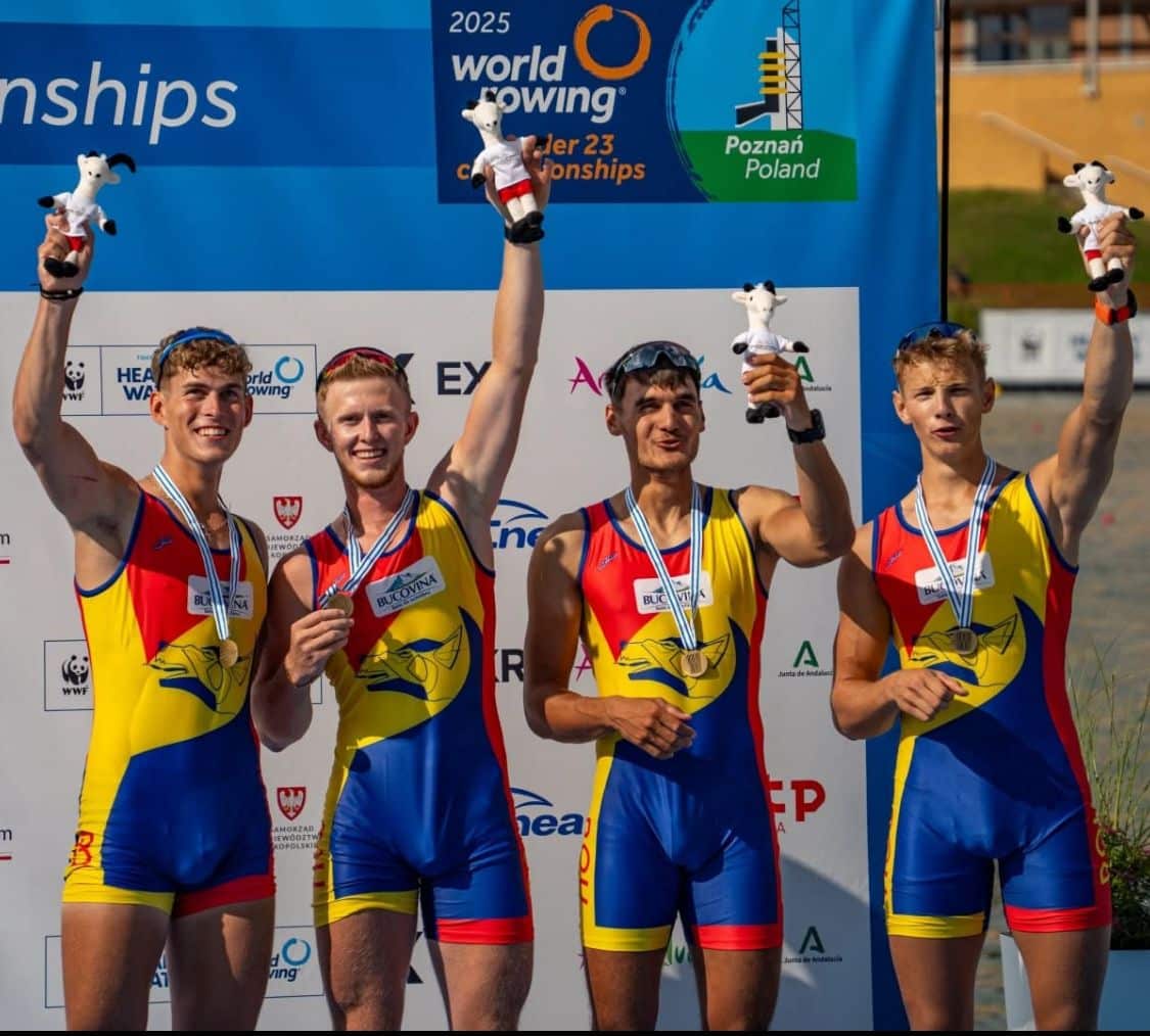 Doi canotori de la CSM Constanța aduc bronzul României la Mondialele U23 de canotaj