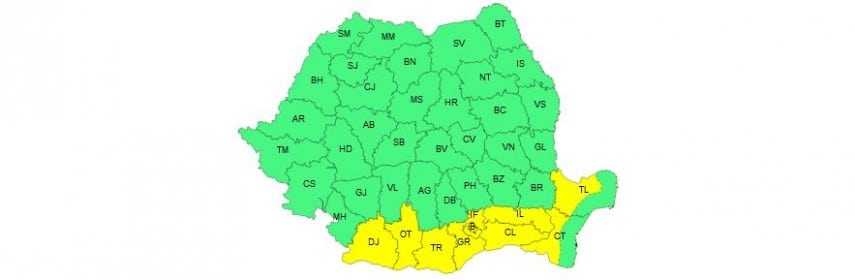 ANM avertizează: val de căldură și disconfort termic ridicat în Dobrogea până joi