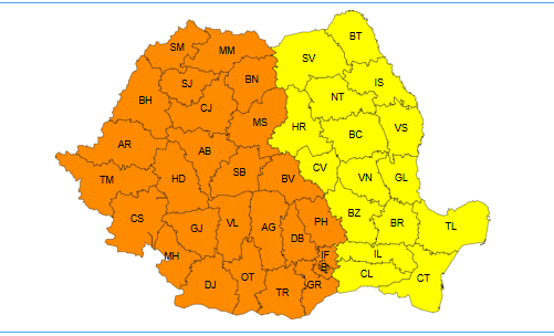 ANM. Caniculă în toată țara: cod galben și portocaliu, disconfort termic și nopți tropicale