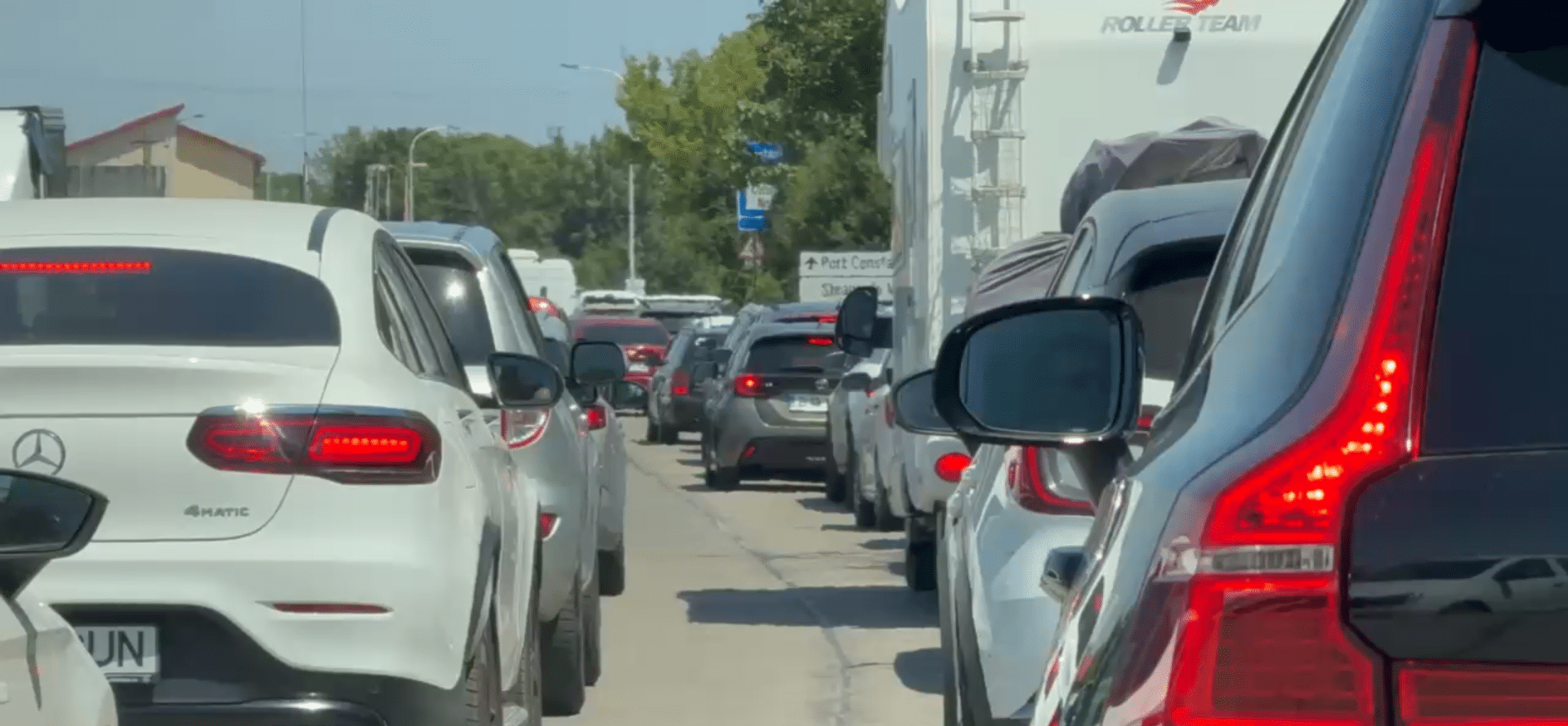 Trafic aglomerat pe DN 39 între Eforie Sud și Eforie Nord, sens către Constanța. Recomandări pentru șoferi