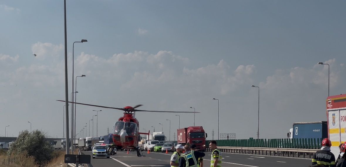 Oficial de la IPJ Constanța, despre accidentul de pe A4: Două mașini implicate și un rănit
