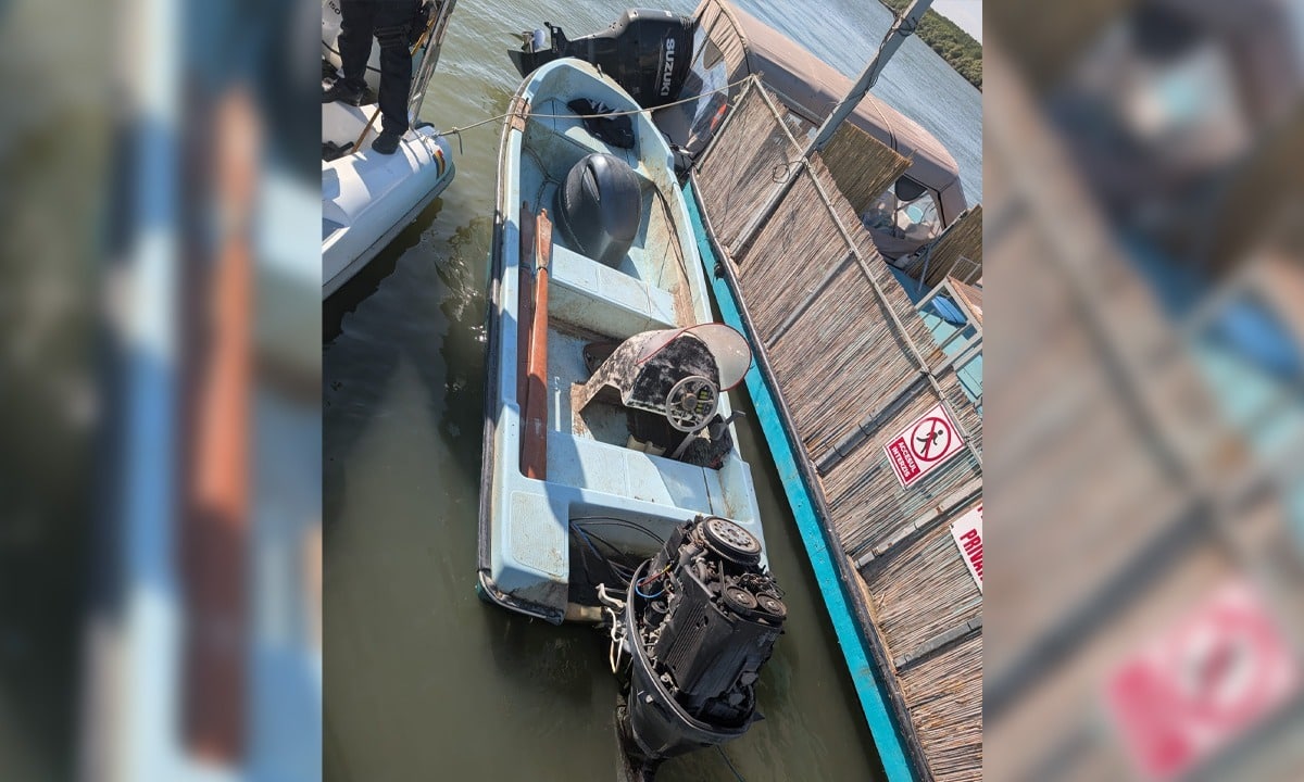 Motor de ambarcațiune căutat de autoritățile din Suedia, descoperit de polițiștii de frontieră din Tulcea