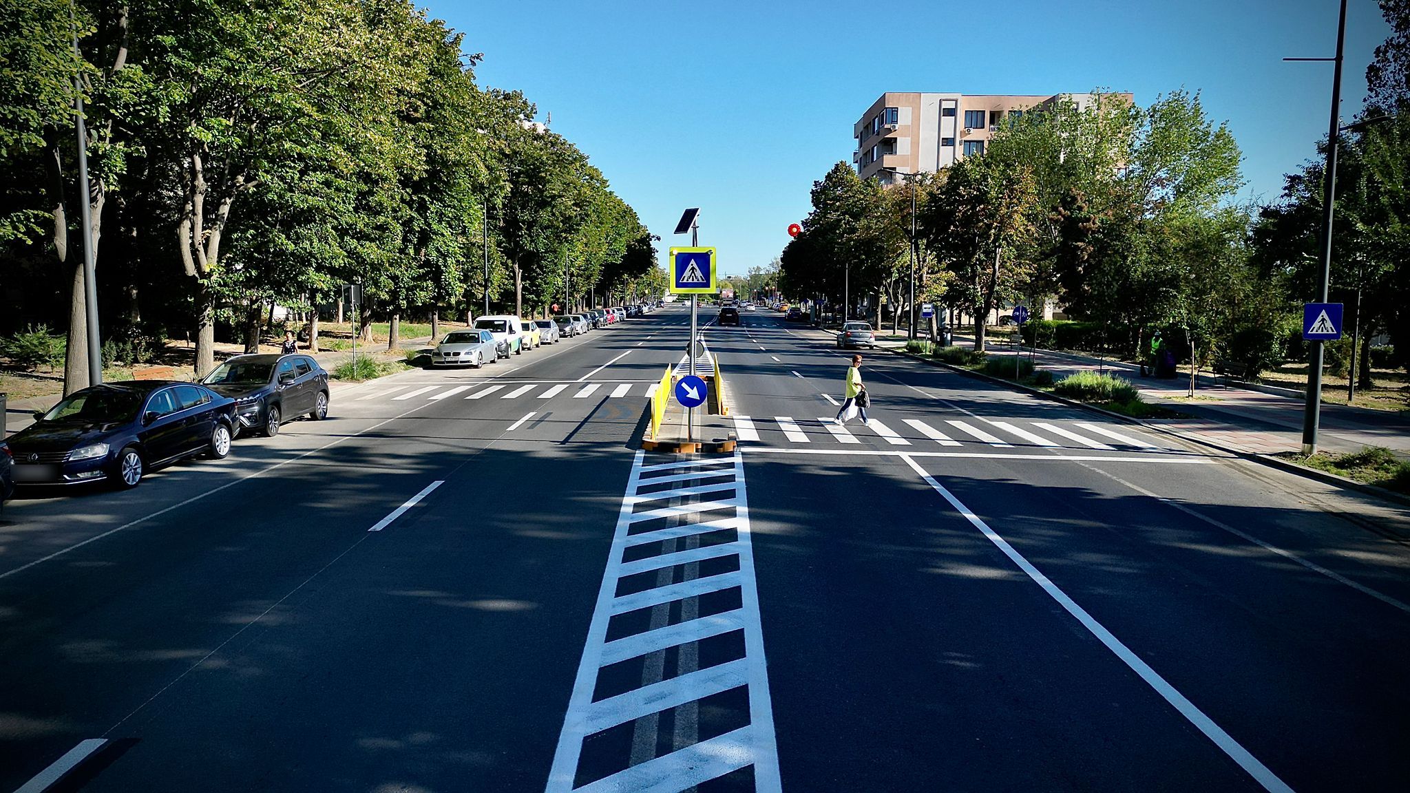 Trei treceri de pietoni reamenajate cu scuaruri mediane pe bulevardul Alexandru Lăpușneanu pentru un trafic mai sigur