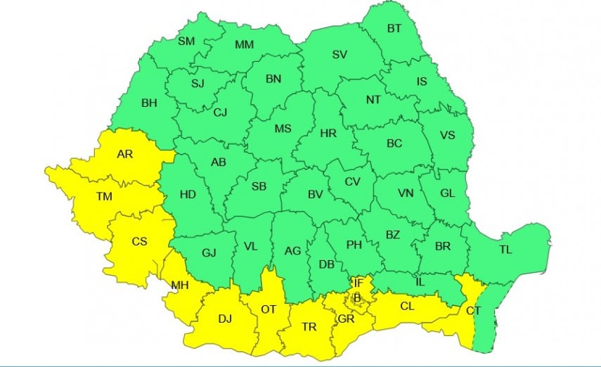 ANM: Cod galben de caniculă și disconfort termic în Dobrogea