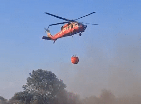 Incendiu major în Delta Dunării, lângă Chilia Veche. A intervenit și un elicopter Black Hawk