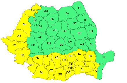 ANM: Cod galben de caniculă și disconfort termic ridicat în Dobrogea și alte regiuni