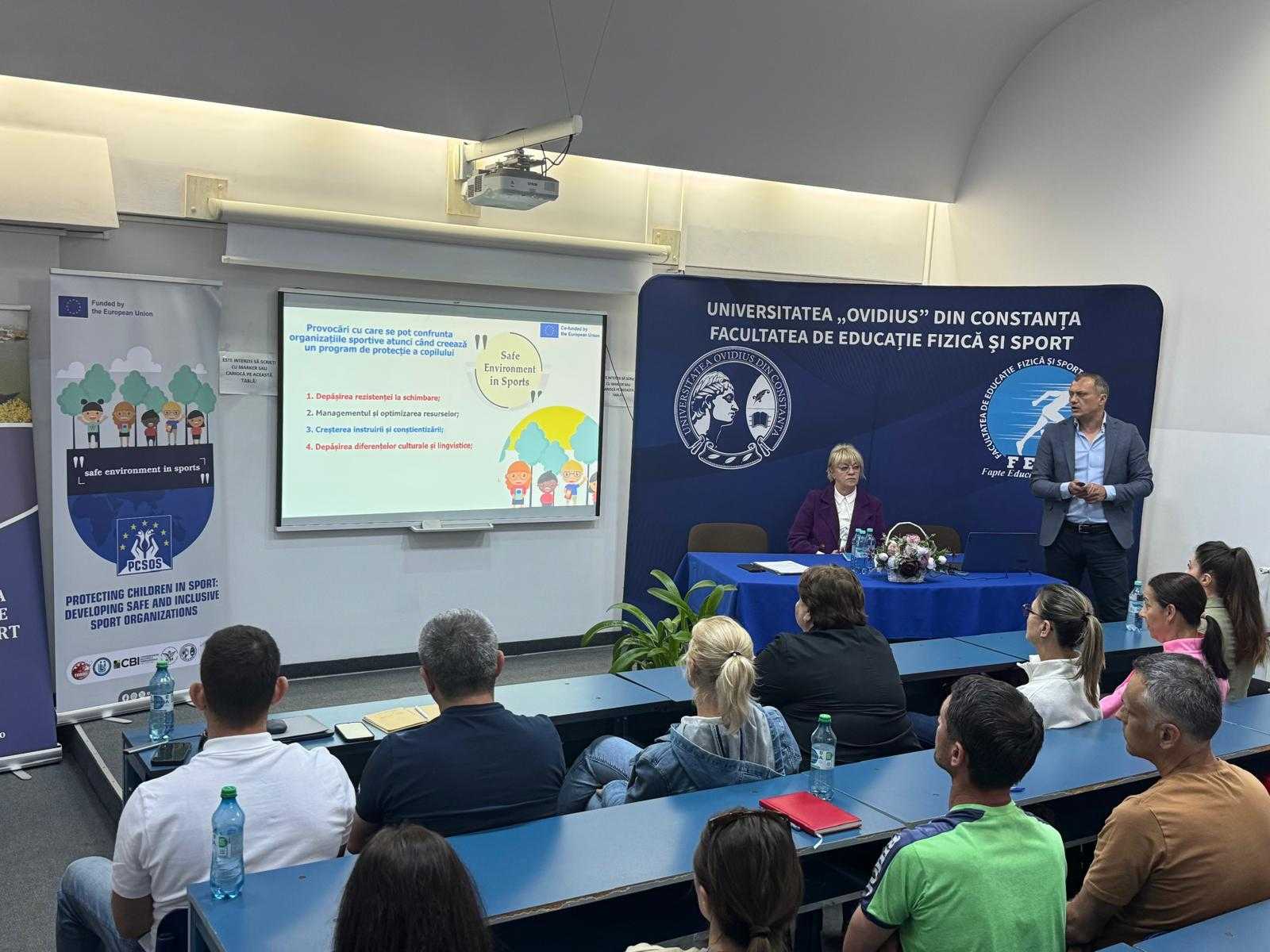 Universitatea Ovidius din Constanța continuă inițiativele de promovare a protecției copiilor în sport printr-un proiect european