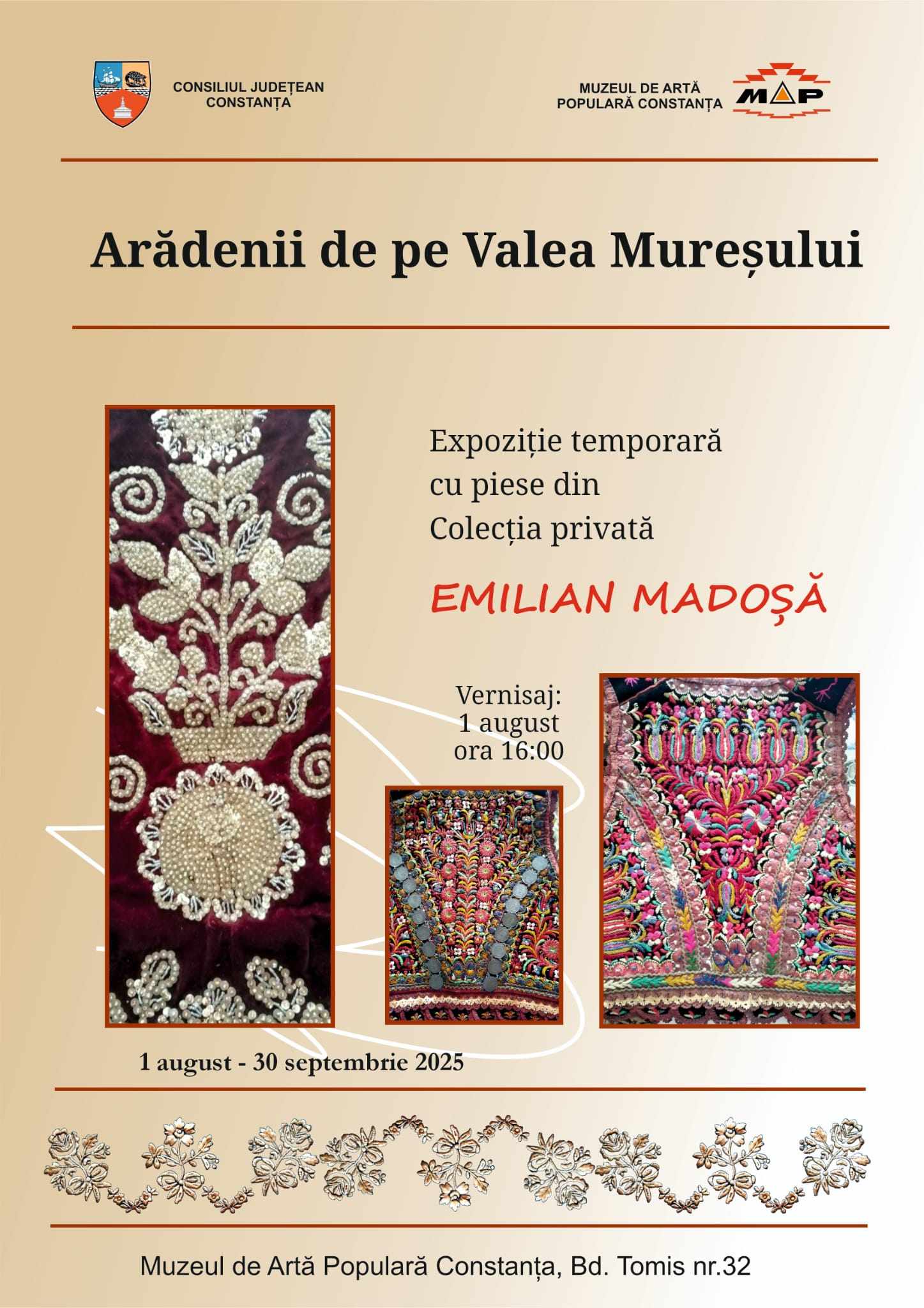 „Arădenii de pe Valea Mureșului”, expoziție de costume tradiționale la Muzeul de Artă Populară Constanța