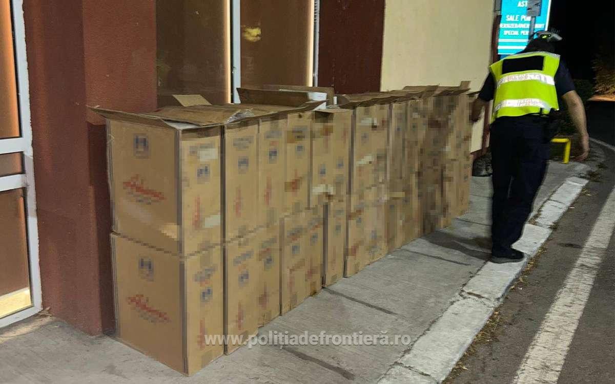 FOTO/VIDEO: Peste 700.000 de țigări, descoperite ascunse în două camioane de polițiștii de frontieră constănțeni