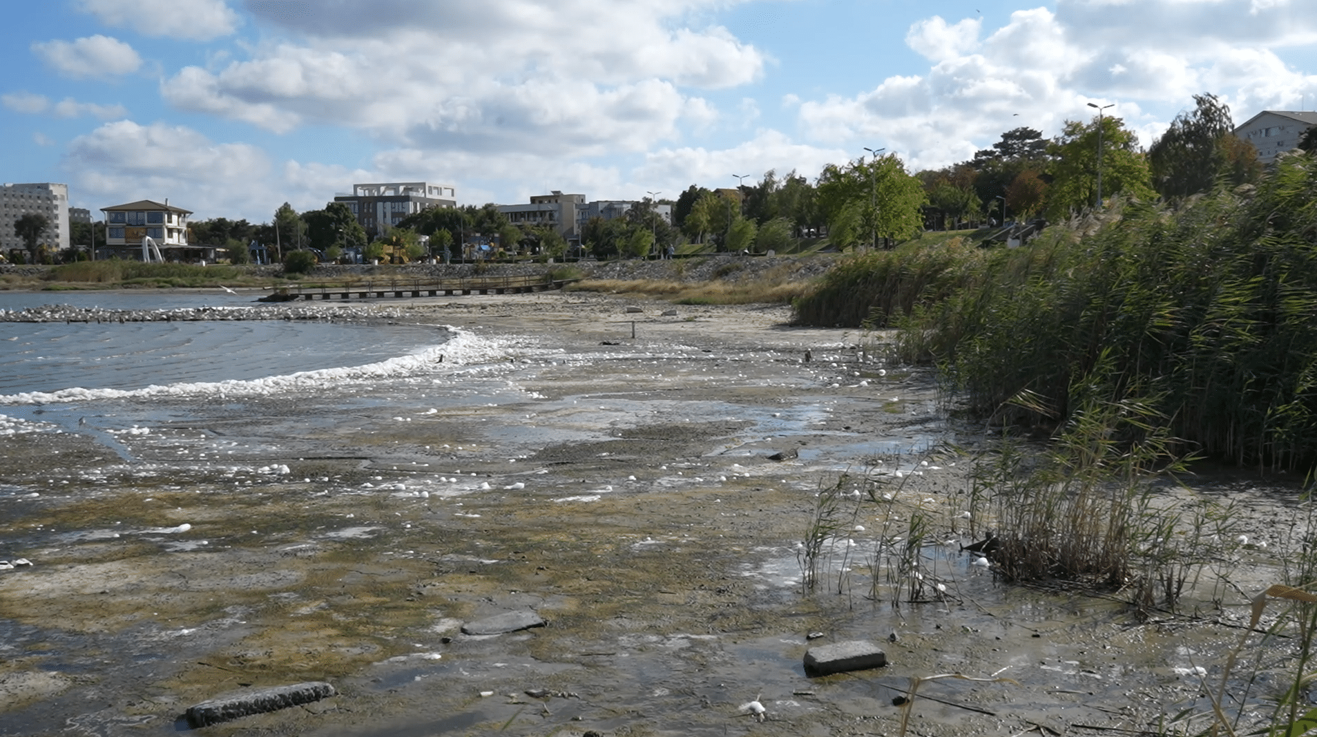 Apa din Lacul Techirghiol scade, nămolul încă rezistă