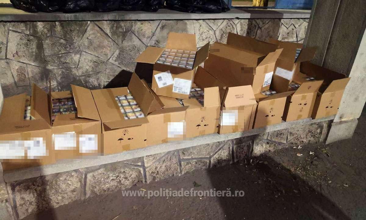 60.000 de țigarete, în valoare de 100.000 de lei, descoperite la Negru Vodă