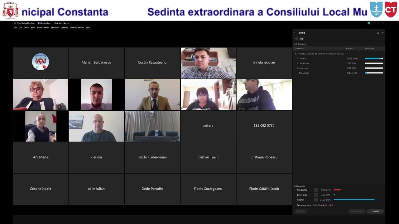 Consiliul Local Municipal Constanța, convocat în ședință extraordinară