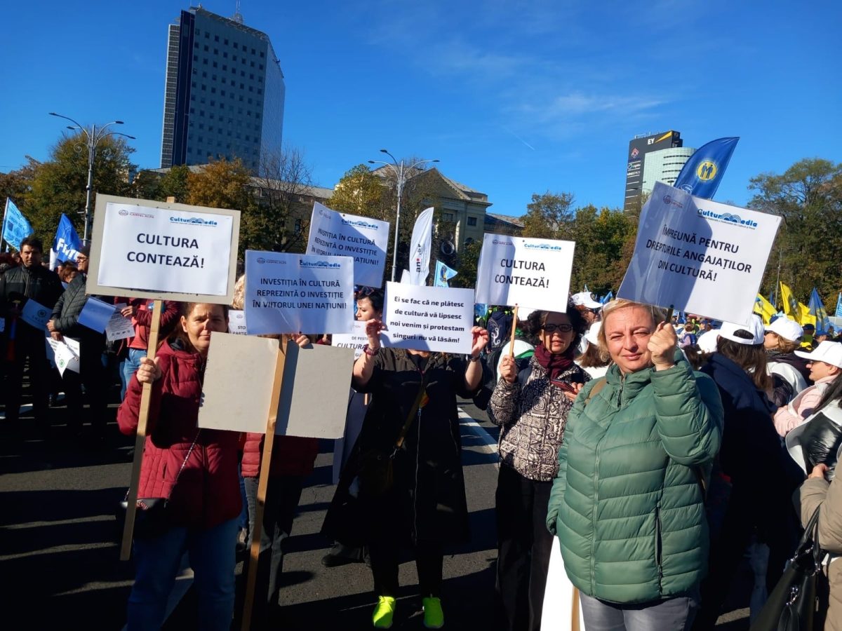 Proteste de amploare în Capitală: sindicaliștii cer creșterea salariului minim, dar și stoparea măsurilor de austeritate