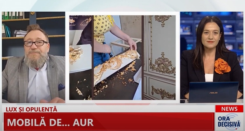 DEZBATERE DOTTO TV. Mobilierul cu foiță de aur cucerește Constanța! Sculptorul Mihai Ungureanu explică trendul luxului discret în designul interior