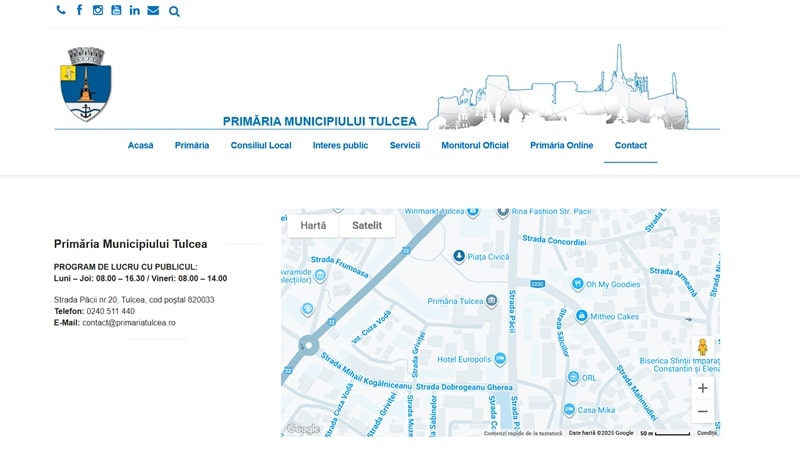 Site-ul Primăriei Tulcea a fost accesat neautorizat. Pagina web a fost temporar blocată