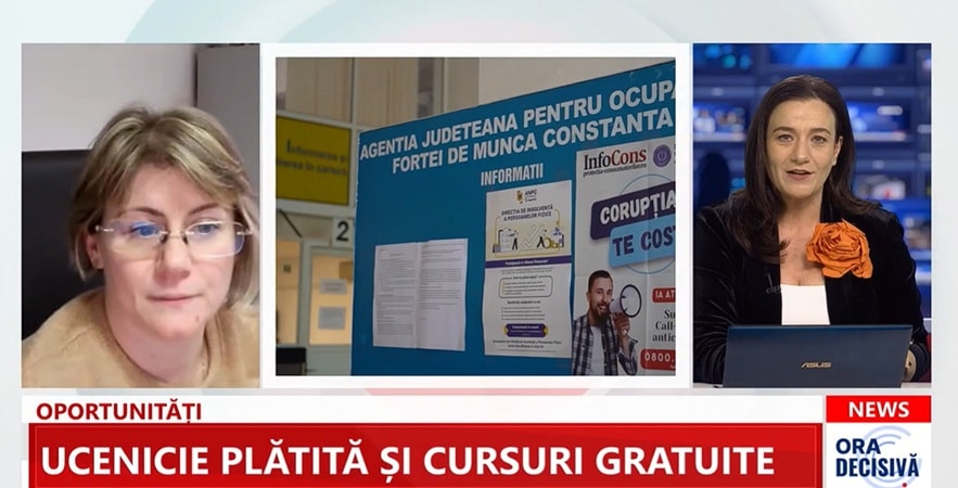 Oportunități reale pentru constănțenii fără job: ucenicie plătită și cursuri gratuite – Adelina Vlad dezvăluie la DOTTO TV proiectele care oferă calificare în doar câteva luni