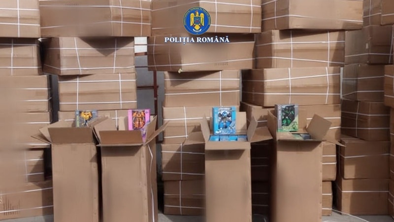 Peste 2.800 de jucării contrafăcute, descoperite de polițiști într-un container din Portul Constanța Sud-Agigea