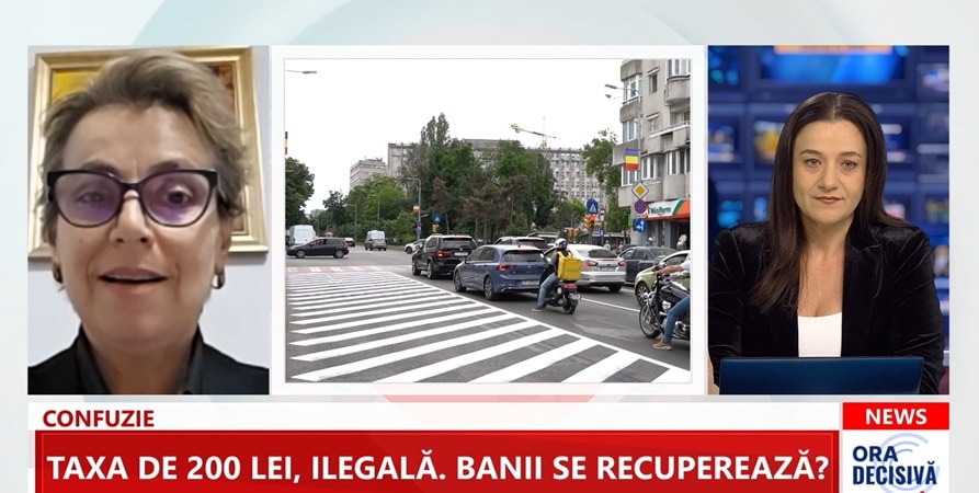 Taxa de 200 lei, ilegală. Banii se recuperează? Mirela Doicescu, unul dintre avocații care au contestat taxa, răspunde „La Ora Decisivă”