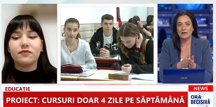 Program-pilot pentru elevii de clasa a XII-a: 4 zile la școală fizic și o zi în online. Vicepreședinte UER România a explicat la DOTTO TV avantajele și provocările acestui model