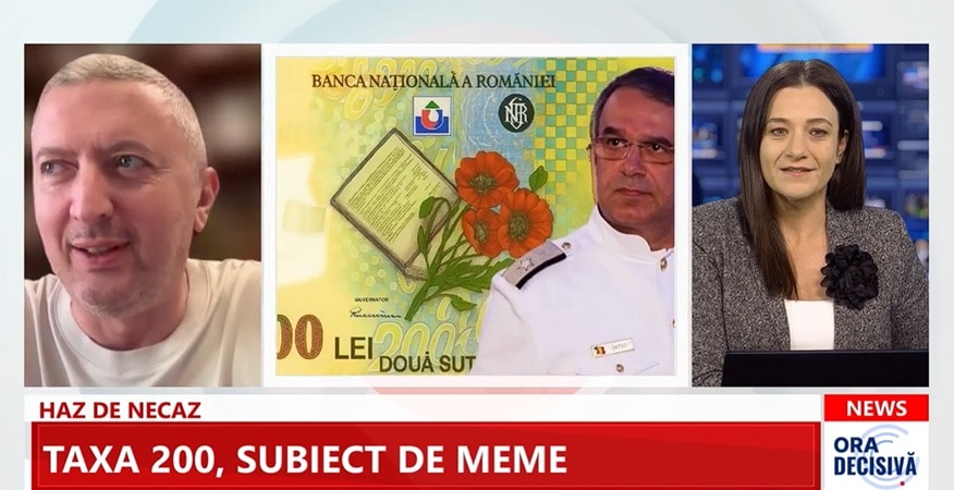 Taxa de 200 de lei, subiect de meme printre constănțeni. Jurnalistul Cristian Hagi a discutat la „Ora Decisivă” despre proiectul depus de USR și Forța Dreptei pentru compensarea taxei