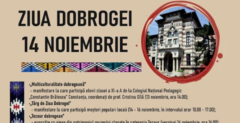 Muzeul de Artă Populară sărbătorește „Ziua Dobrogei” printr-o serie de activități. Constănțenii pot vizita muzeul gratuit