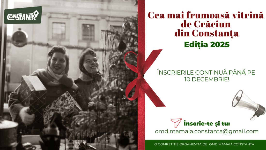 Constanța, orașul vitrinelor în sărbătoare: înscrierile în concurs continuă până pe 10 decembrie!