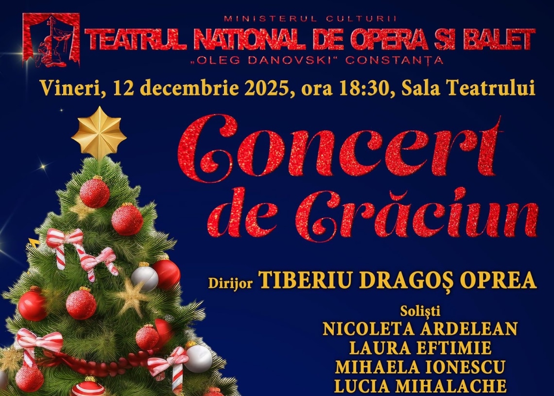 Concert de Crăciun la Teatrul „Oleg Danovski”: Sărbători muzicale în inima Constanței