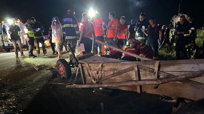 Accident mortal în județul Constanța! Căruță lovită de o mașină, un bărbat de 55 de ani a murit