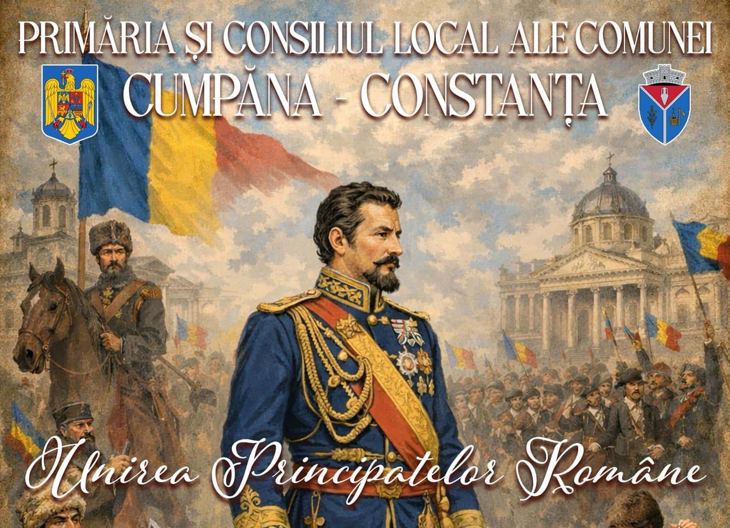 Unirea Principatelor Române, sărbătorită la Cumpăna. Programul manifestărilor