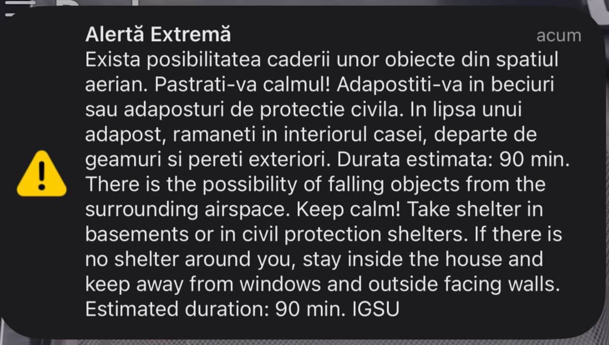 „Păstraţi-vă calmul! Adăpostiţi-vă în beciuri sau adăposturi de protecţie civilă”. Nou mesaj RO – Alert în județul Tulcea
