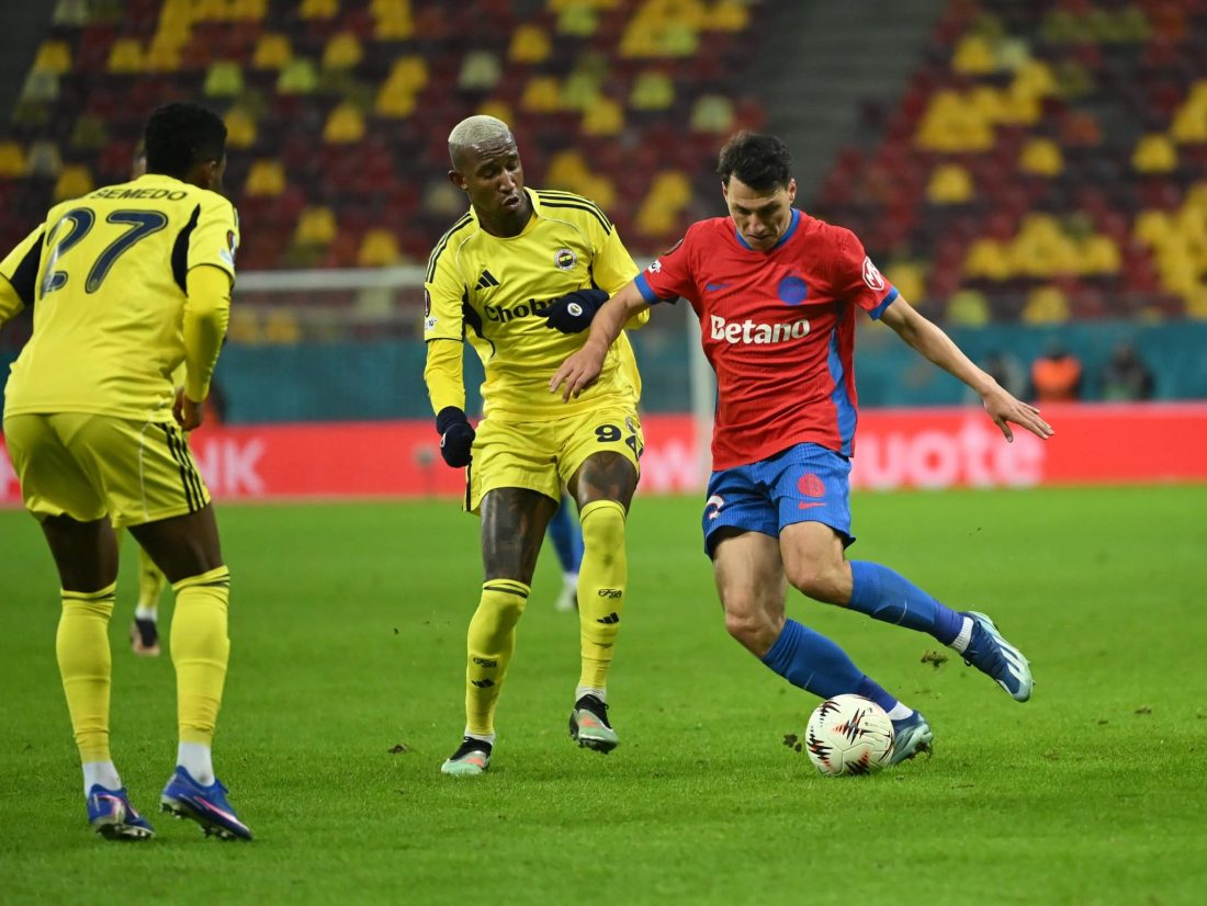 Final de drum european pentru FCSB după remiza cu Fenerbahce pe Arena Națională