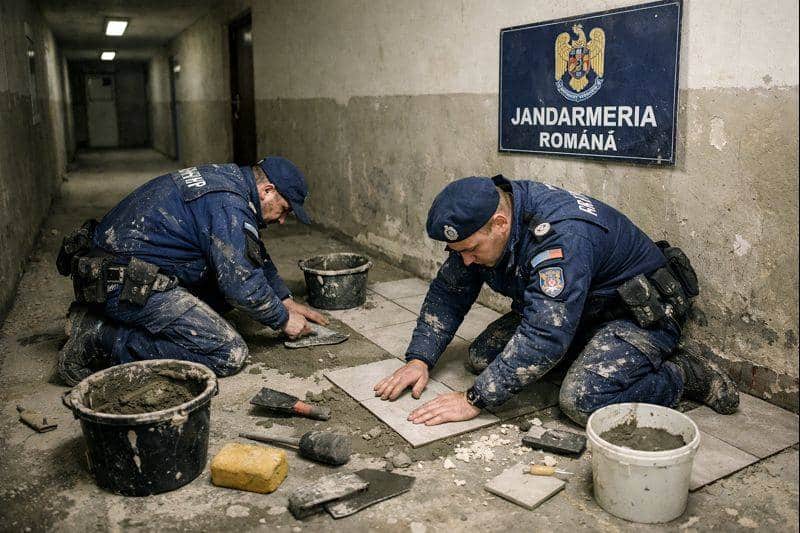 „Strigăt de disperare” din partea unui jandarm de la Gruparea Mobilă Constanța: ture de 19 ore, odihnă de 4 ore și puși să monteze gresie pe holurile unității. Reacția conducerii