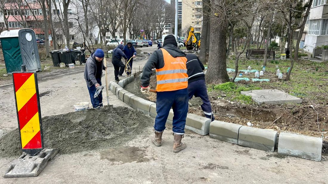 Se reabilitează infrastructura pietonală pe tot mai multe străzi din Constanța