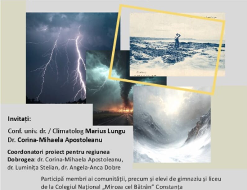 Eveniment la Biblioteca Județeană „Ioan N. Roman” Constanța. Membri ai comunității prezintă observații referitoare la „Fenomene meteo extreme”