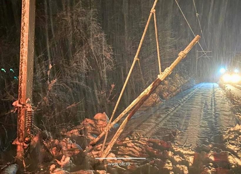 UPDATE. Circulaţia mai multor trenuri este suspendată din cauza ninsorilor şi a viscolului. Este afectată și ruta Bucureşti Nord – Constanţa