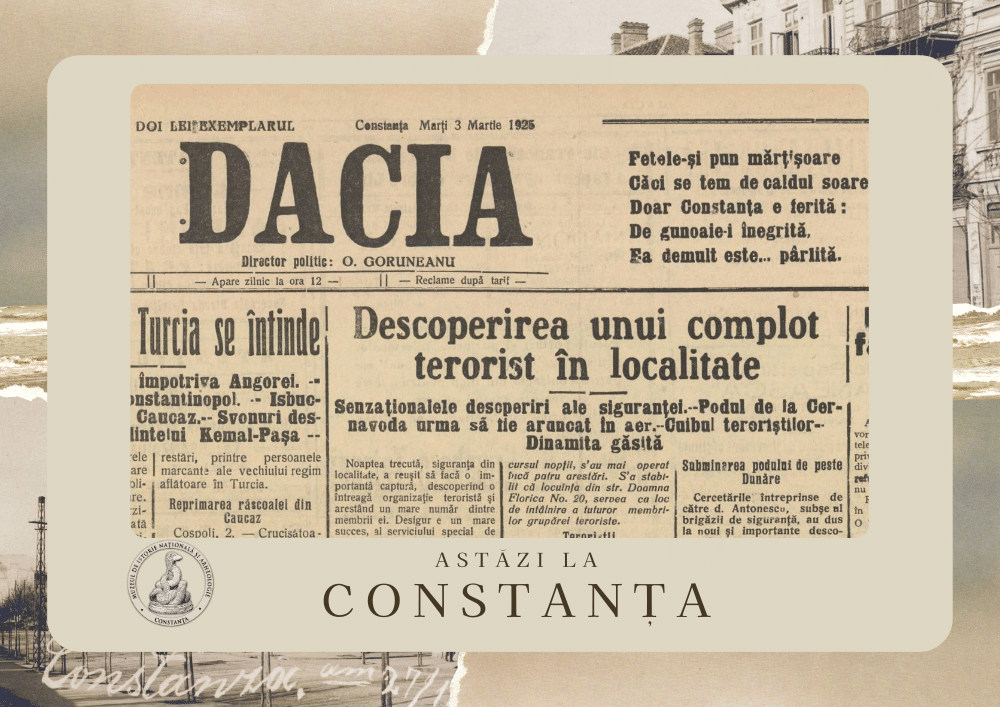 „Astăzi la Constanța”, calendar istoric MINAC. 3 martie – Un fake-news interbelic: presupus complot terorist