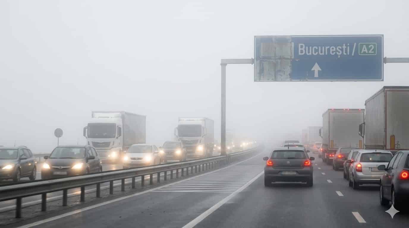 Vizibilitate sub 50 de metri în Constanța și alte județe!