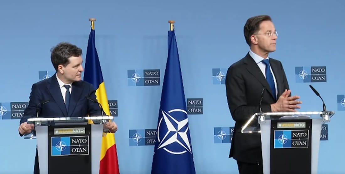 Întâlnire între Mark Rutte și Nicușor Dan, la Bruxelles. Rutte: „Dragă Nicușor, România se poate baza pe NATO”