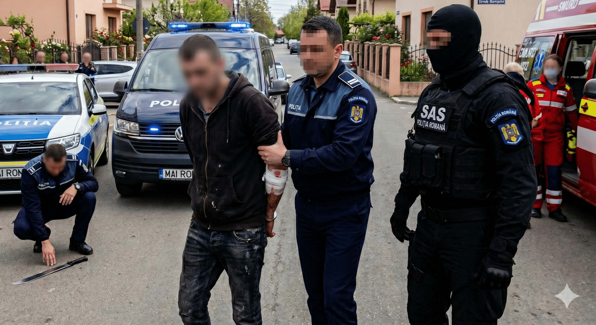 Bărbat de 29 de ani, înarmat cu o macetă, a pus pe jar locuitorii din zonă